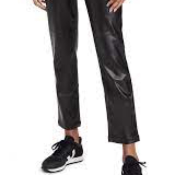 JOE'S JEANS Black Faux Leather Elasticized Waist Pants M - Picture 7 of 7